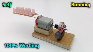 Self Running Free Energy Generator With DC Motor And Small Half Magnet