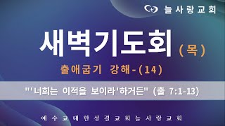 [부천늘사랑교회] 23.09.21 | 새벽기도회 | '너희는 이적을 보이라'하거든 | 출 7:1-13 | 출애굽기 강해-(14) | 강명국 목사