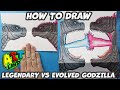How to Draw Legendary Godzilla vs Evolved Godzilla Surprise Fold