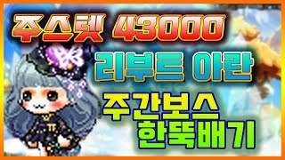 메이플 주스텟 43000 리부트 아란 주간보스레이드