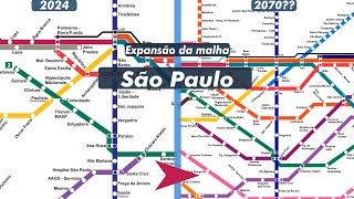 Expansão da Malha de Metrô e CPTM em SP (2024 - 2099??)