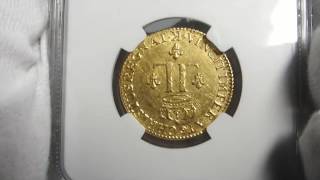 フランス 1721年ルイ15世ルイドール金貨1721-K MS62 NGC