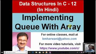 Data Structures: Array implementation of Queue in Hindi