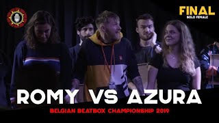 Romy vs Azura - Finals (F) - Belgian beatbox championship 2019