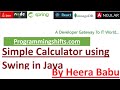 Simple Calculator using Swing in Java