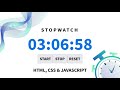 JavaScript Stopwatch | JavaScript Basic Projects | HTML, CSS & JavaScript