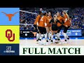 Texas Vs Oklahoma Full Game  College women's volleyball | Ncaa volleyball women's 2024