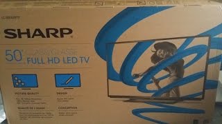 SHARP 50 INCH LC-50LB261U CLASS LED HDTV FULL HD TV BLACK FRIDAY UNBOXING 1080p 12/1/2014