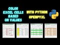 Color Excel Cells Based on their Values using Python | Openpyxl Tutorial