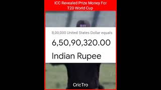 ICC Revealed Prize Money For T20 World Cup 2022