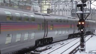 JR北海道DD51形＋JR東日本E26系 臨時寝台特急カシオペア 上野行き 入線シーン