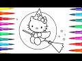 Draw so cute Hello kitty, How to draw hello kitty, how to draw hello kitty halloween 🎃