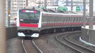 E233系5000番台ケヨ518編成 京葉快速 蘇我行き 市川塩浜通過