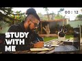 STUDY WITH ME🏡 / calm Piano instrumental/beautiful day in Ethiopia / with countdown and alarm