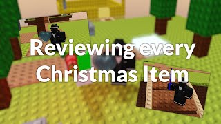 Reviewing the Christmas Event Items | JToH