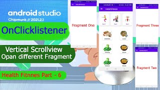 How To Use ScrollView And Constraint Layout |click listener Android Studio health fitness Part-6