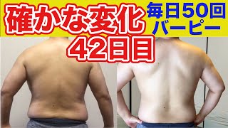 【挑戦】バーピージャンプを毎日50回やったら目標体重まで何回やるのか？減量加速企画の第3弾！42日目までの記録！#7