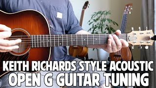 How Keith Richards Plays Acoustic Guitar - Open G Tutorial