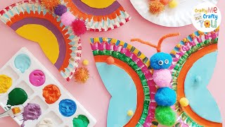DIY Paper Plate Butterfly Craft for Kids | Spring Crafts for Kids | Paper Plate Butterfly Crafts