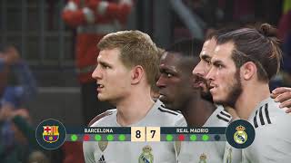 BARCELONA vs REAL MADRID | El Clasico | Copa Del Rey. | PENALTY SHOOTOUT! Gameplay PES 2019