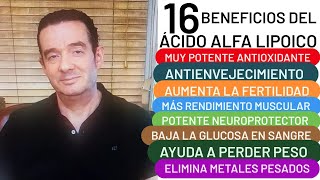 16 BENEFICIOS DEL ÁCIDO ALFA LIPOICO ANTIOXIDANTE AUMENTA FERTILIDAD RENDIMIENTO MUSCULAR  MEMORIA