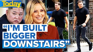 Ally cracks hilarious joke at photo of Karl in skinny jeans | Today Show Australia