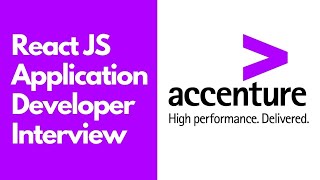 Accenture- ReactJS Interview | Application Developer | 2+ Years | ReactJS application Developer 2025