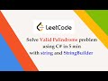 Valid Palindrome - Leetcode 125 - C# in 5 min