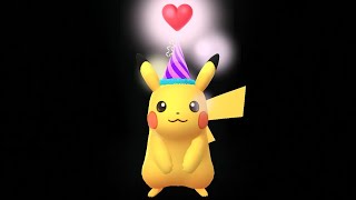 《Pokémon GO》派對帽皮卡丘 party hat Pikachu 7週年紀念日｜7th Anniversary Party event｜が輝かしい7周年を迎えます！