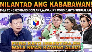 KAKAPASOK LANG|MgaTongresmang PuLpoL-Sibak Ky Cong.Dante!QuimBo\u0026Fernandez-Ginisa,KaBabawan Nilantad!