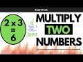 Java program to multiply two numbers (With user input)