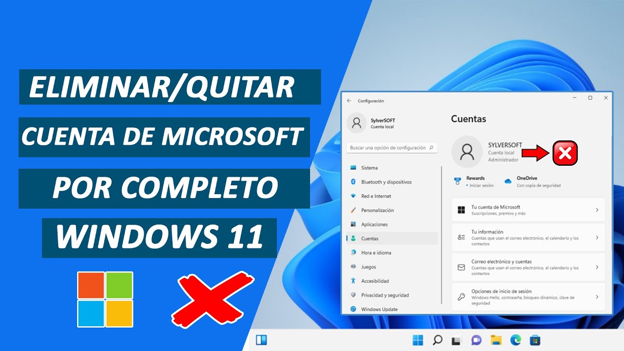 Quitar Cuenta De Microsoft En Windows 11/Como Eliminar Cuenta De ...