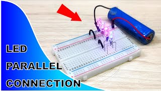Parallel connection led | Led breadboard | led parallel connection | led circuit