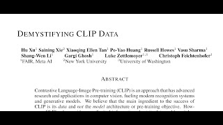 Demystifying CLIP Data
