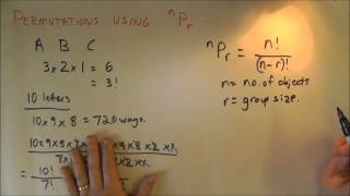 Permutations using nPr - Revised