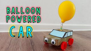 How to Make Balloon Powered Car | SCIENCE PROJECT | DIY Balloon Car