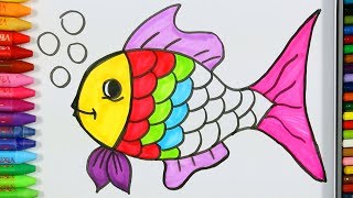 صفحات التلوين🌊 | صفحة تلوين الأسماك | كيفية رسم وتلوين السمك | لوحة الأسماك | تعلم التلوين