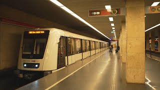 Hungary, Budapest, Metro ride from Puskás Ferenc Stadion to Pillangó utca