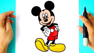 How to DRAW MICKEY MOUSE
