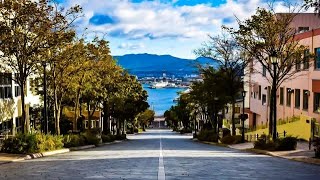 【4K】Hachiman Slope in Hakodate, Hokkaidō, Japan【八幡坂/函館/北海道/日本】