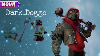 Fortnite Dark Doggo Skin Gameplay \u0026 Review (Darkest Grumblings Pack)