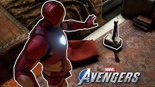Every Avenger Tries to Lift Thor's Hammer _ Marvel's Avengers | 4K