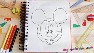 How to draw Mickey Mouse - Easy step-by-step drawing lessons for kids