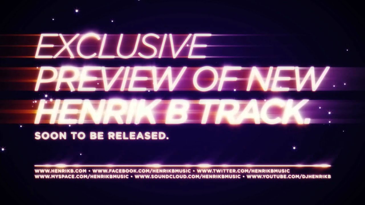 Henrik B - Exclusive Preview Of New Track. - YouTube