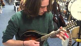 Richard playing a Kentucky KM 250 Mandolin @ Hobgoblin Music Birmingham