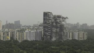 India demolishes illegal 100-metre 'twin towers' outside Delhi | AFP