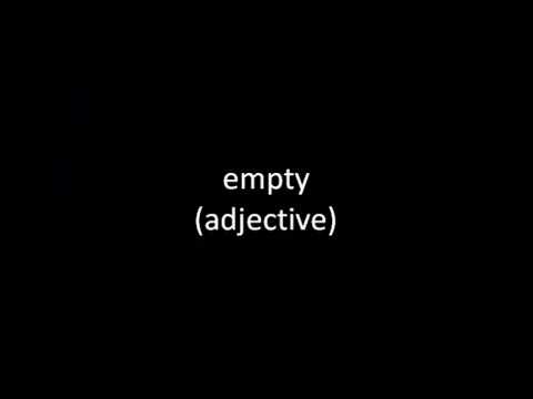Is Empty an adjective?