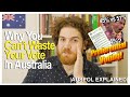 Why You Can't Waste Your Vote In Australia! | AUSPOL EXPLAINED