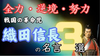 名言３選【織田信長】全力・逆境・努力