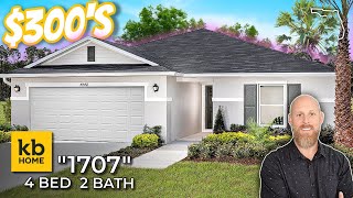 🥇New Florida Homes in the $300’s // KB Home “1707” Model Tour Verona Titusville FL